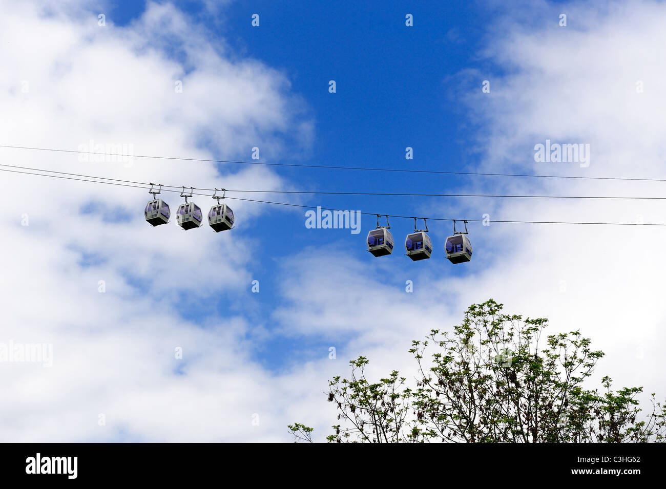 heights of abraham cable cars matlock bath england Stock Photo Alamy