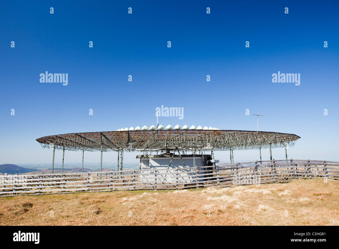 A VOR beacon on the summit of Broad Law, the second highest peak in the