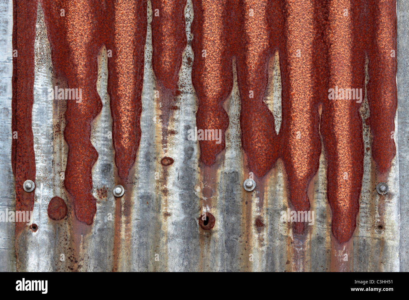 Close up of a rusty corrugated tin fishing shack in Portree, Isle of ...