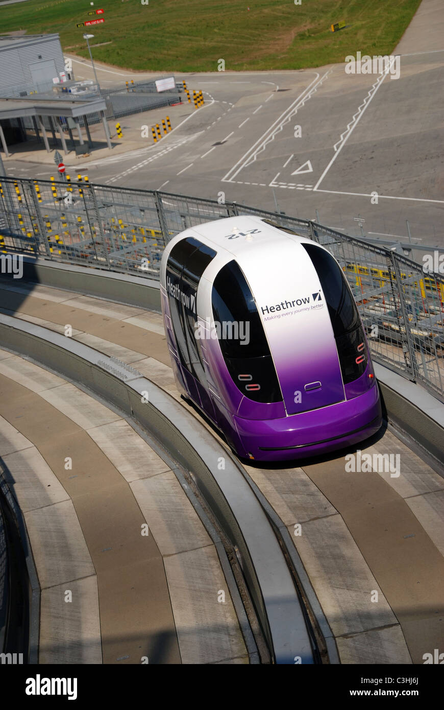 Terminal travel pod at Heathrow Airport London United Kingdom Stock