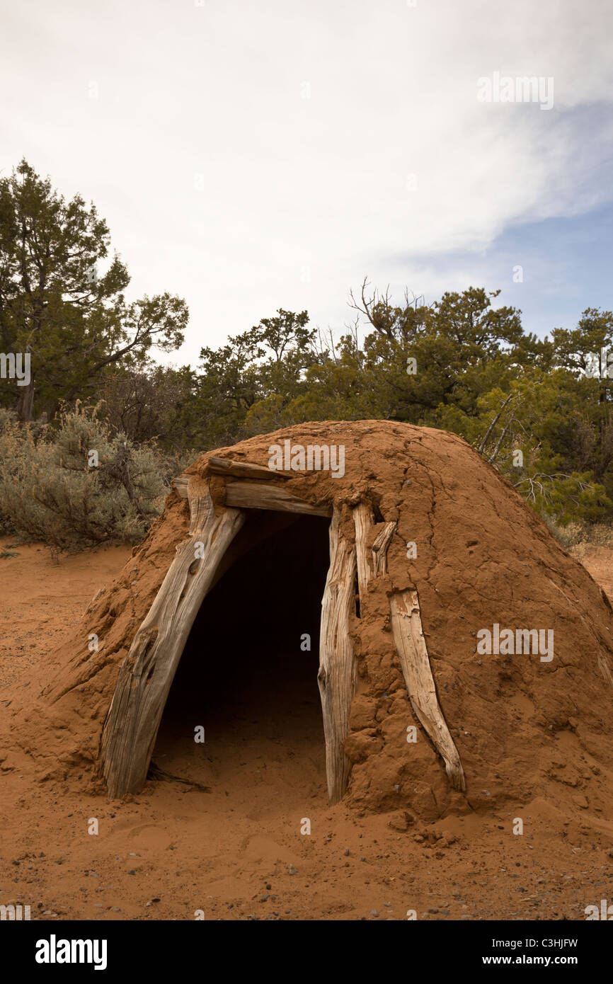 Betatakin visitor center sweat lodge at the Navajo National Monument  in Arizona, USA. Stock Photo