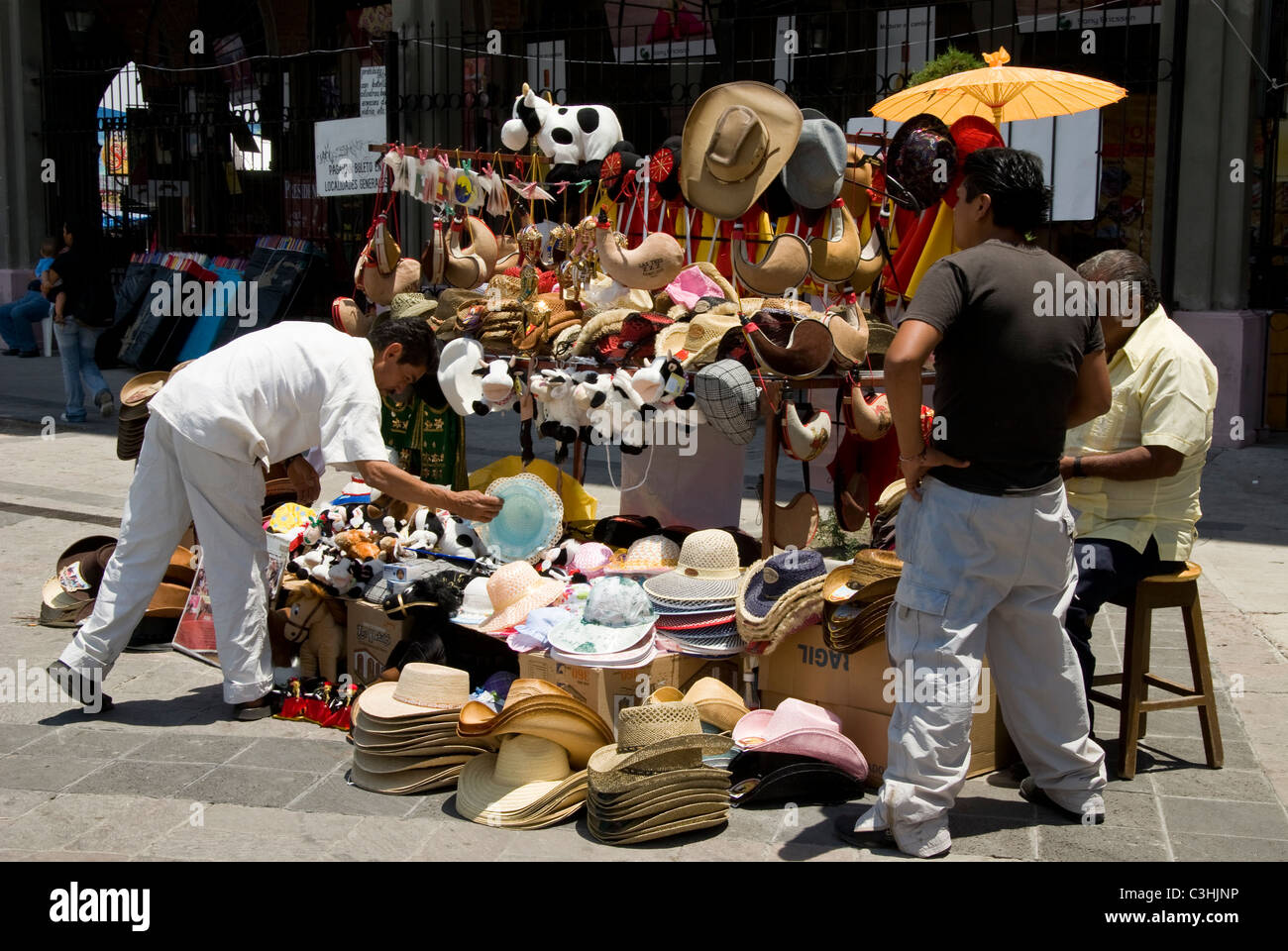 Mexico city. Crafts. Hats Stock Photo Alamy