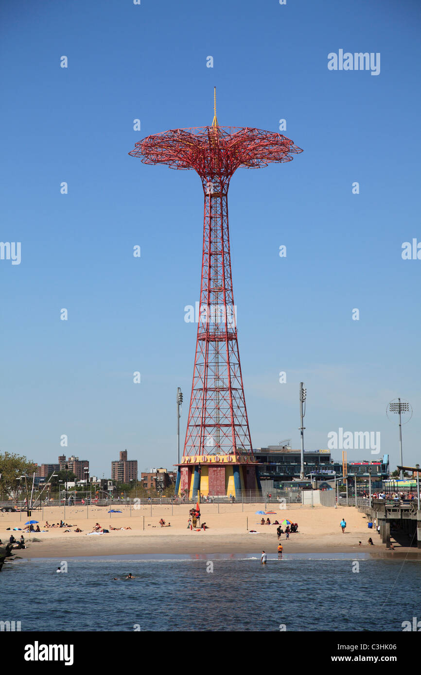 Old Parachute Jump ride, Coney Island, Brooklyn, New York City, USA