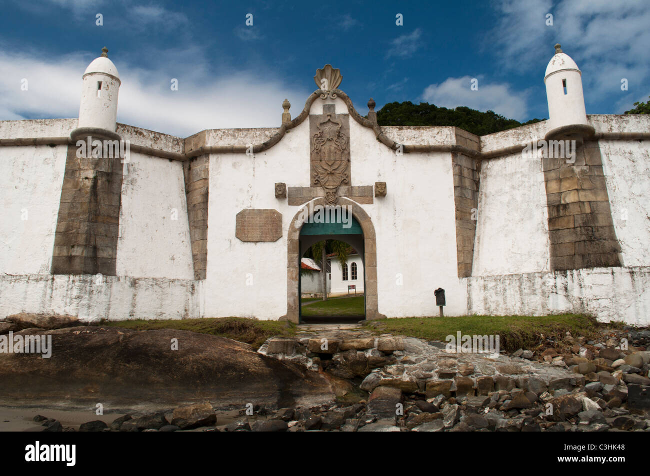 Prazeres fortress, Ilha do Mel, Paraná, Brazil Stock Photo
