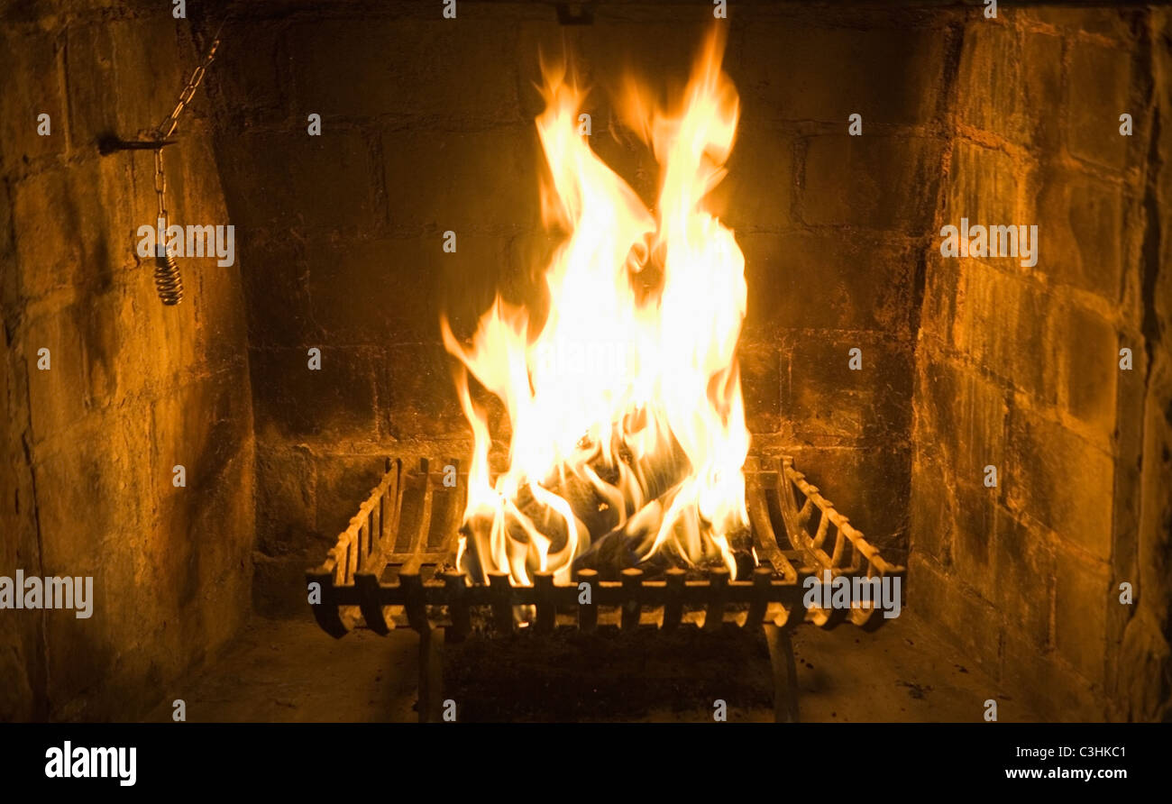 Yonkers, fireplace Stock Photo
