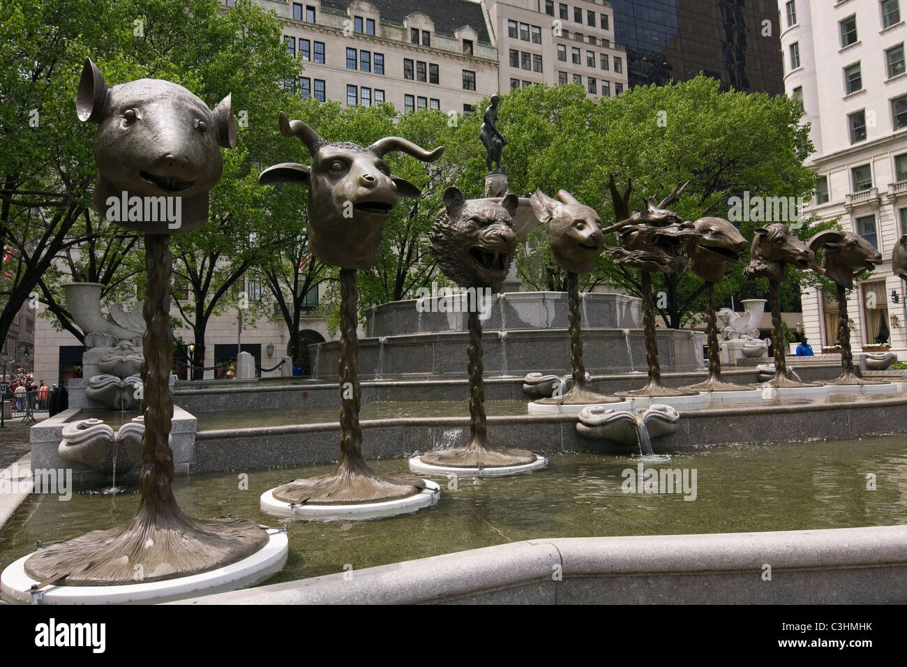 Bronze Sculptures "Zodiac Heads" by Chinese artist Ai Weiwei in the