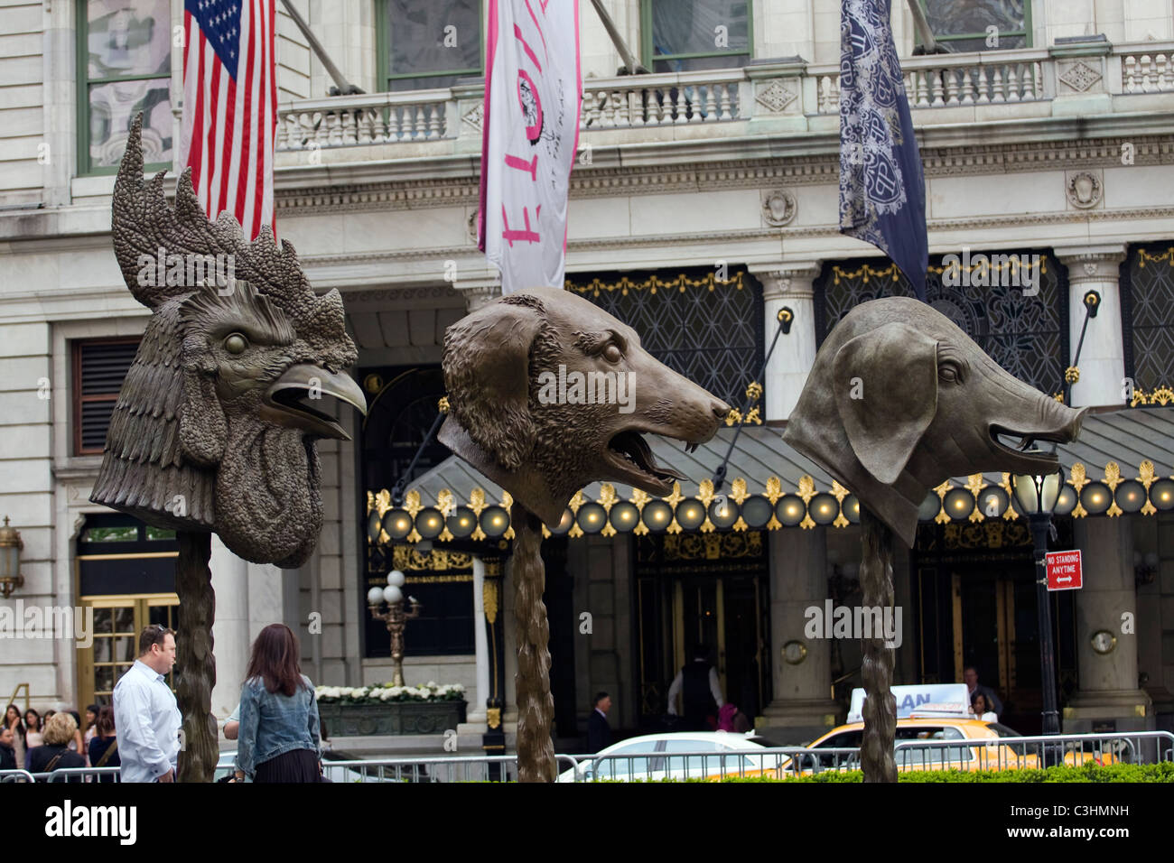 Bronze Sculptures "Zodiac Heads" by Chinese artist Ai Weiwei in the
