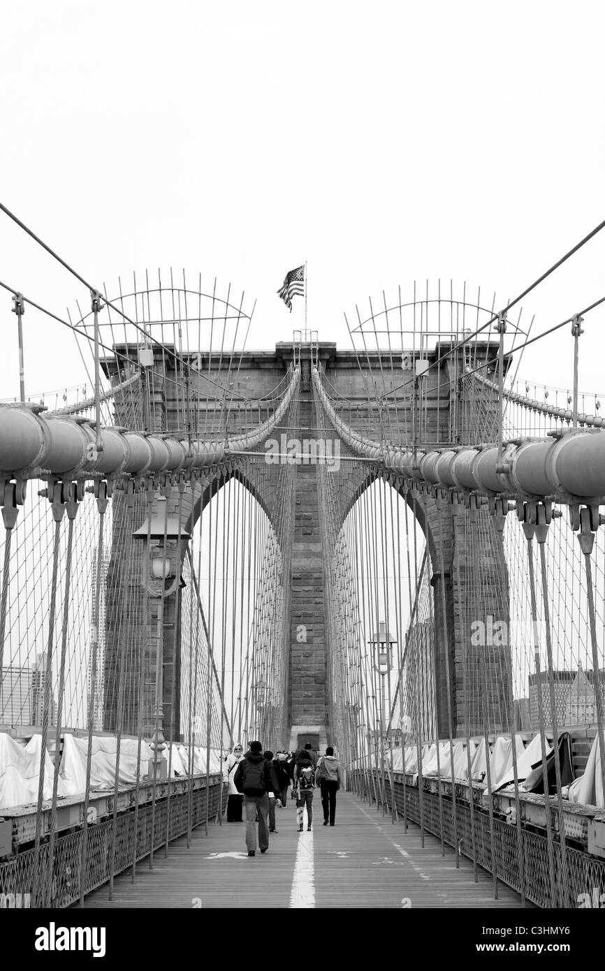 Brooklyn Bridge in New York City Stock Photo