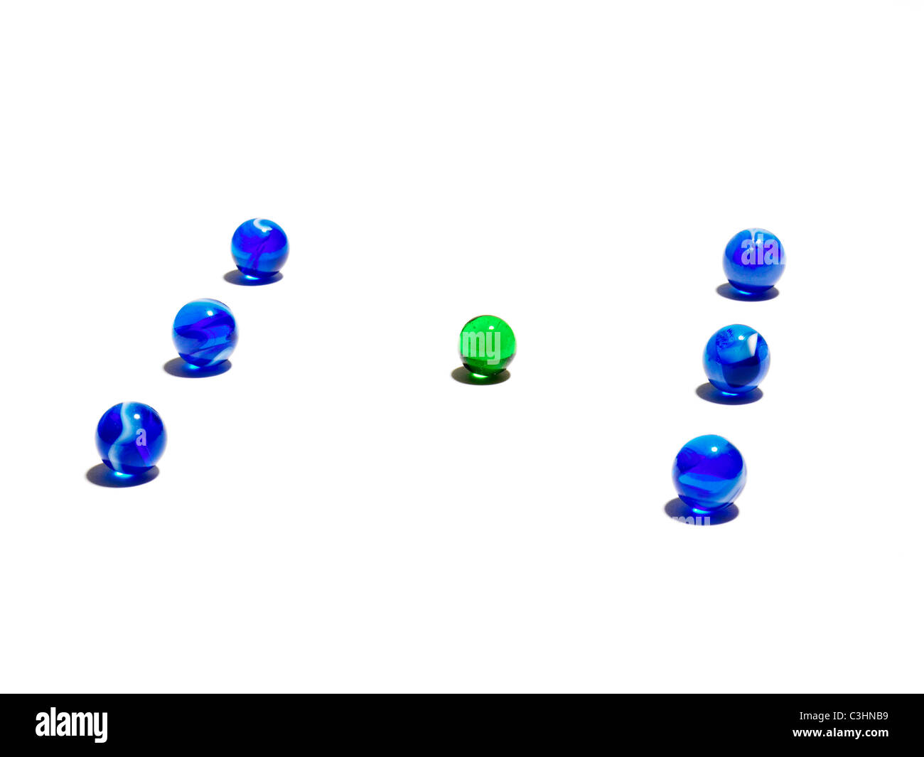 Blue and green glass balls Stock Photo Alamy