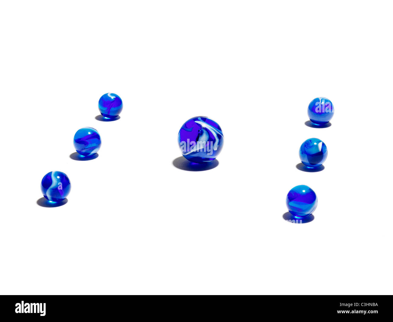 Blue glass balls Stock Photo Alamy