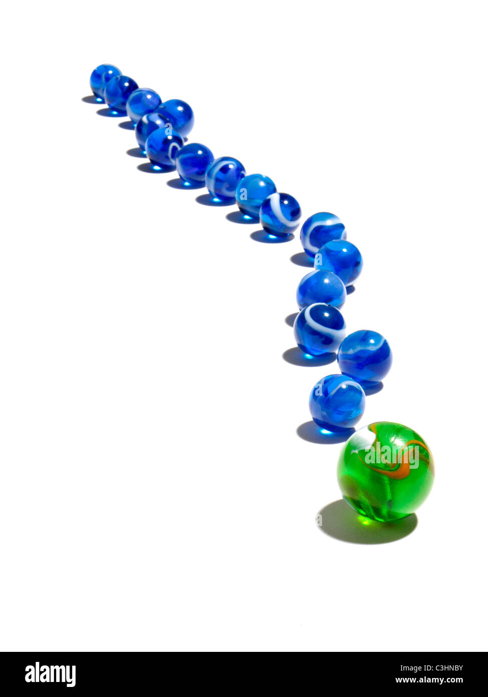 Blue and green glass balls Stock Photo Alamy