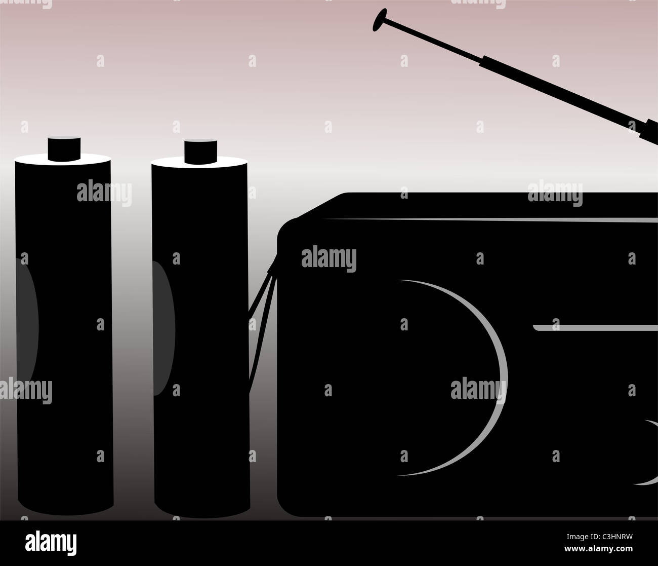 battery using in radio Stock Photo - Alamy