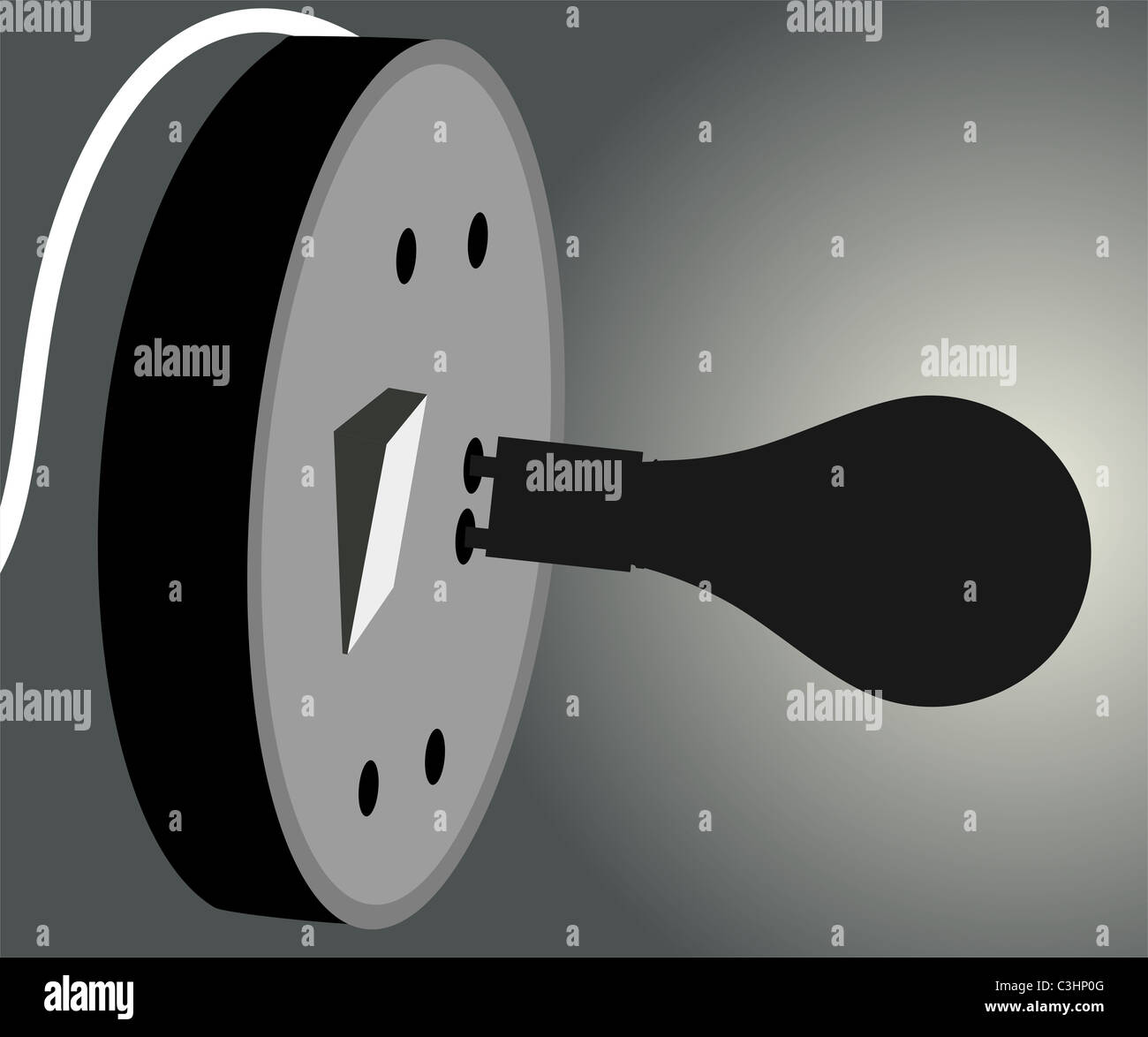 Illustration of code wire and bulb Stock Photo - Alamy