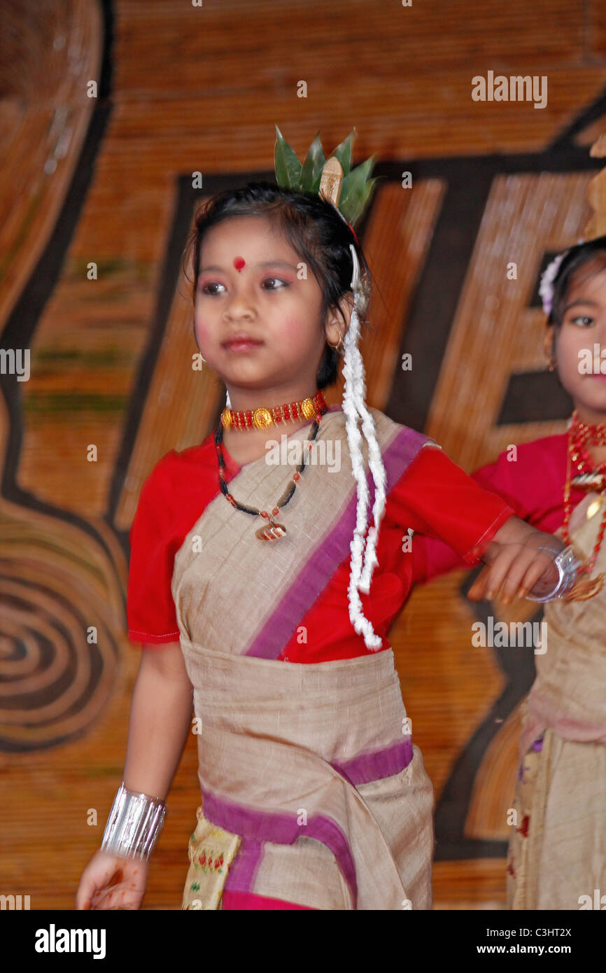 Bihu, Assamese Tribes Performing Traditional Bihu Dance at Namdapha eco cultural festival, Miao