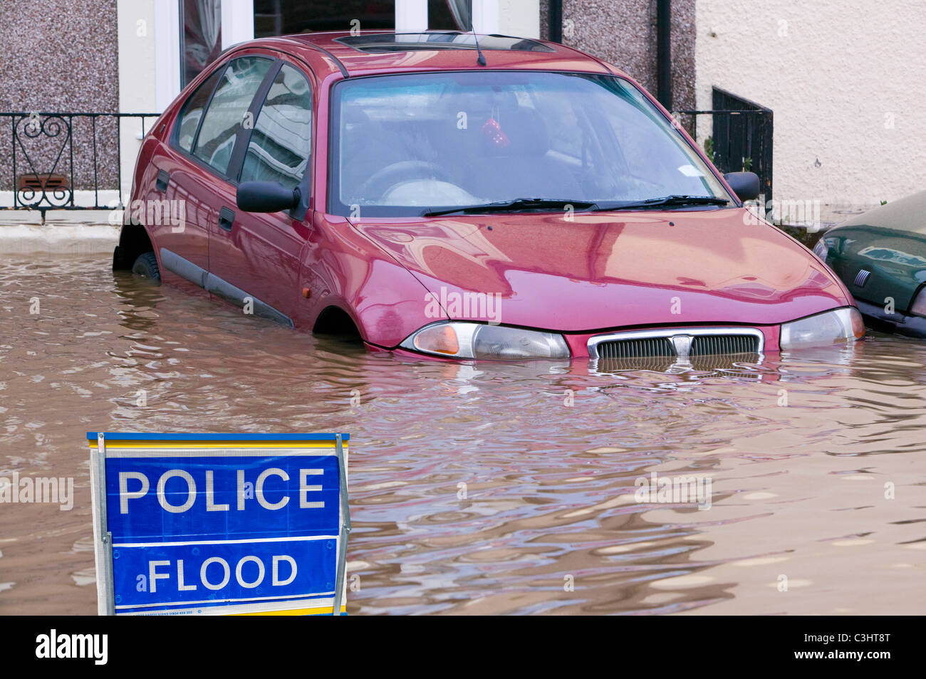 Flooding in Carlisle, UK. Stock Photo