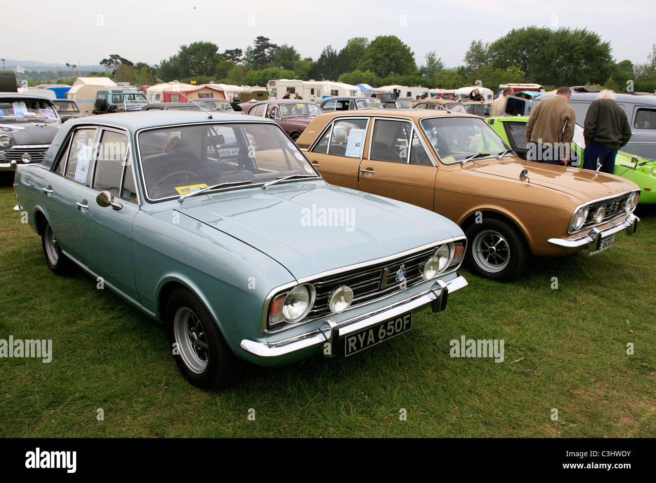 A vintage 1960s English Ford Cortina Mk2 cars Stock Photo - Alamy