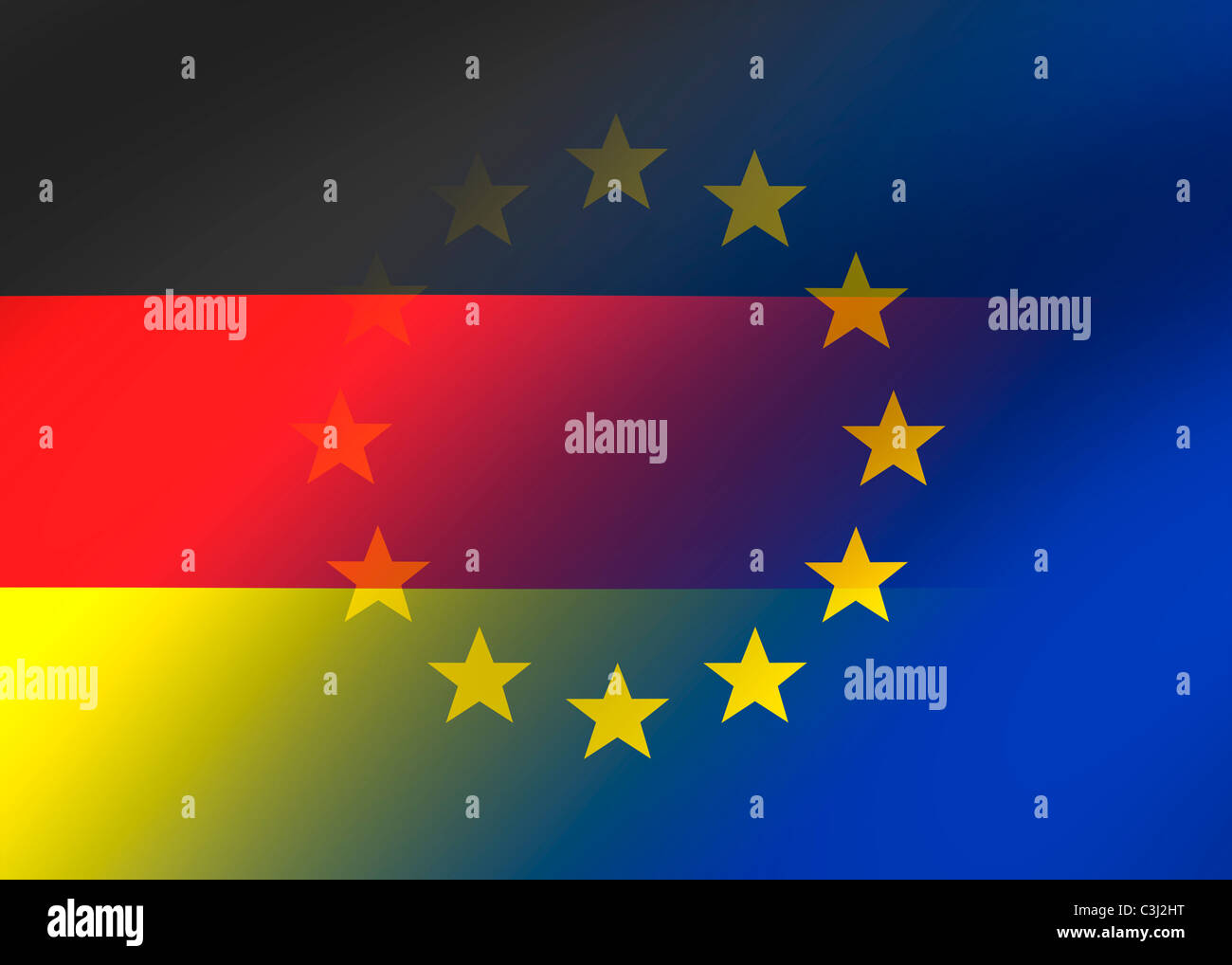 Germany and EU flag Stock Photo