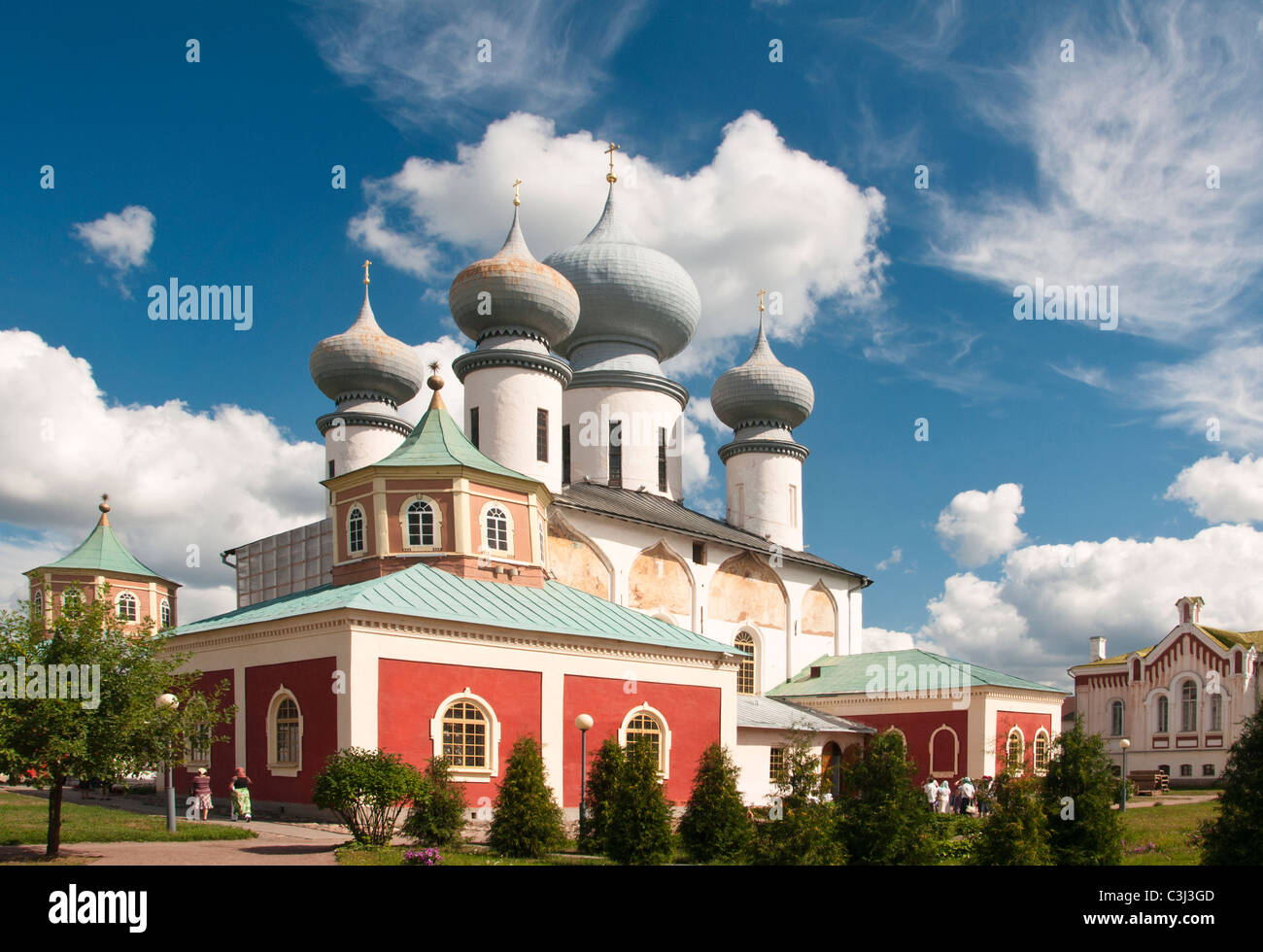 Bogorodichno-Uspenskij Monastery, Tikhvin, Leningrad region, Russia Stock Photo