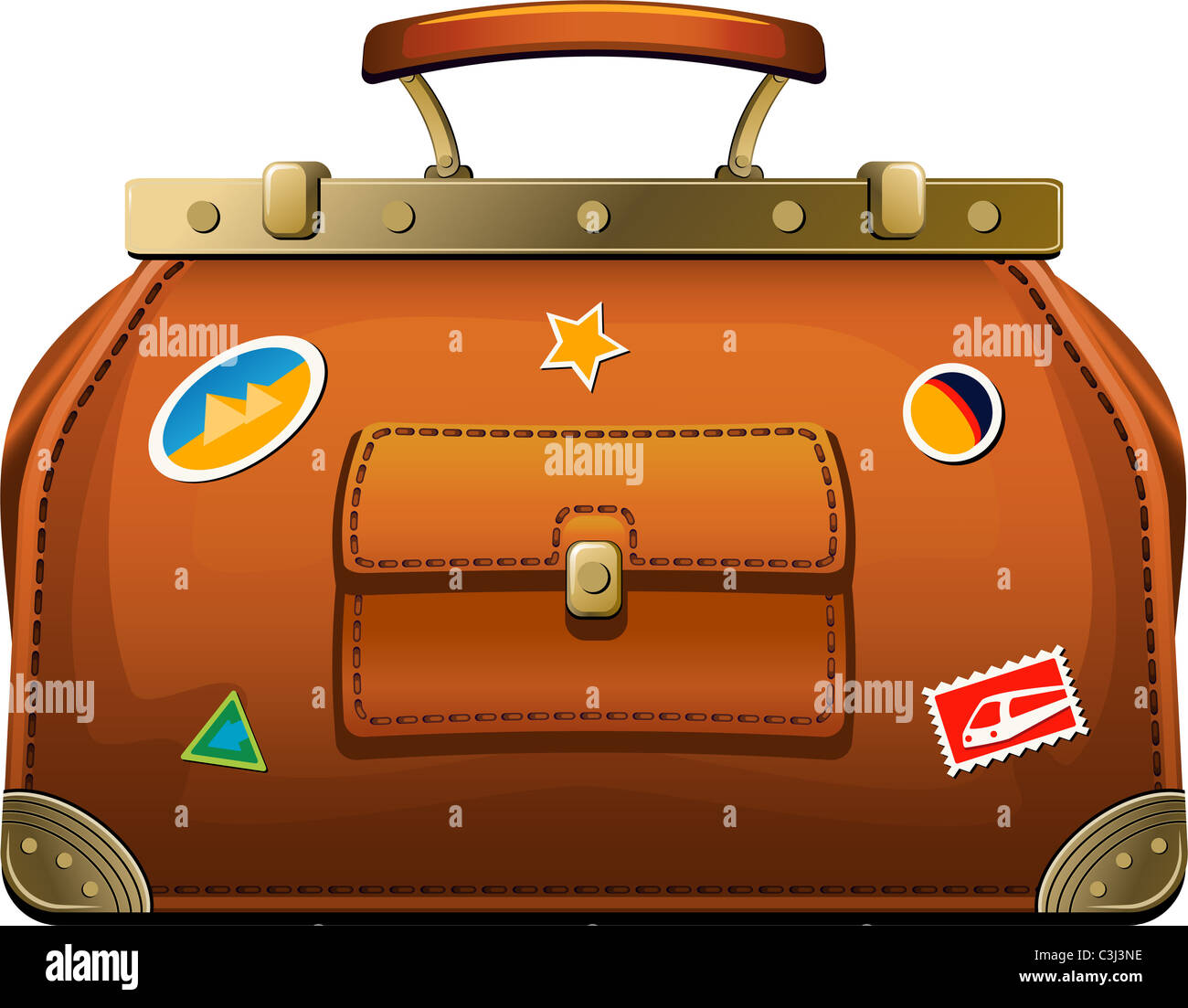 Oldfashioned travel bag (valise Stock Photo Alamy