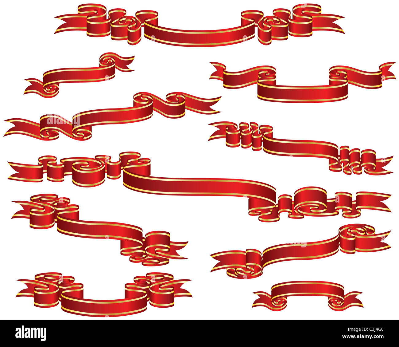 Set of different vector ribbons for design use Stock Photo Alamy