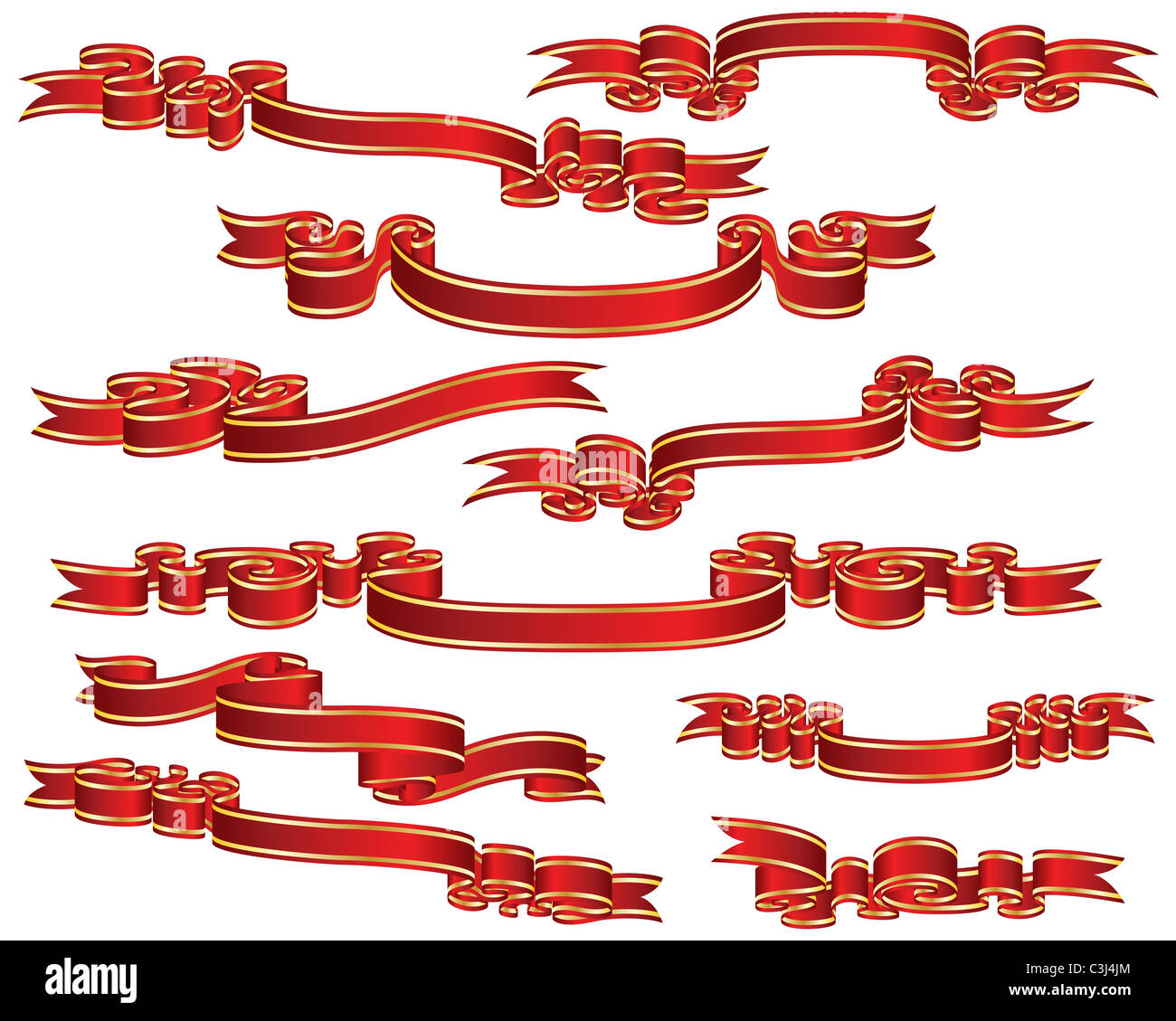 Set of different vector ribbons for design use Stock Photo Alamy