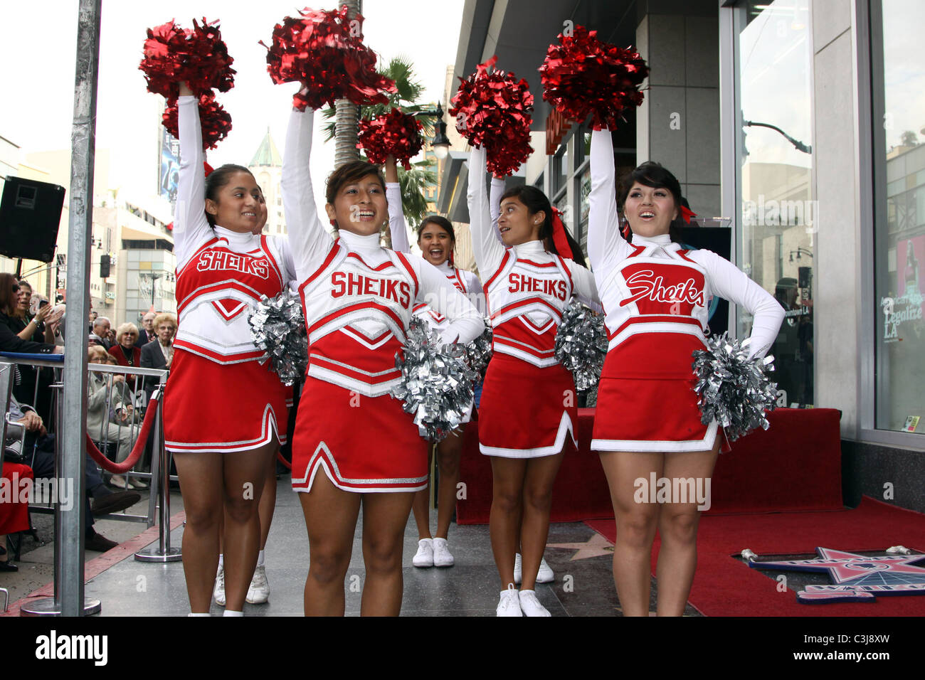 Hollywood High School cheerleaders Judge Joseph A. Wapner - 90th