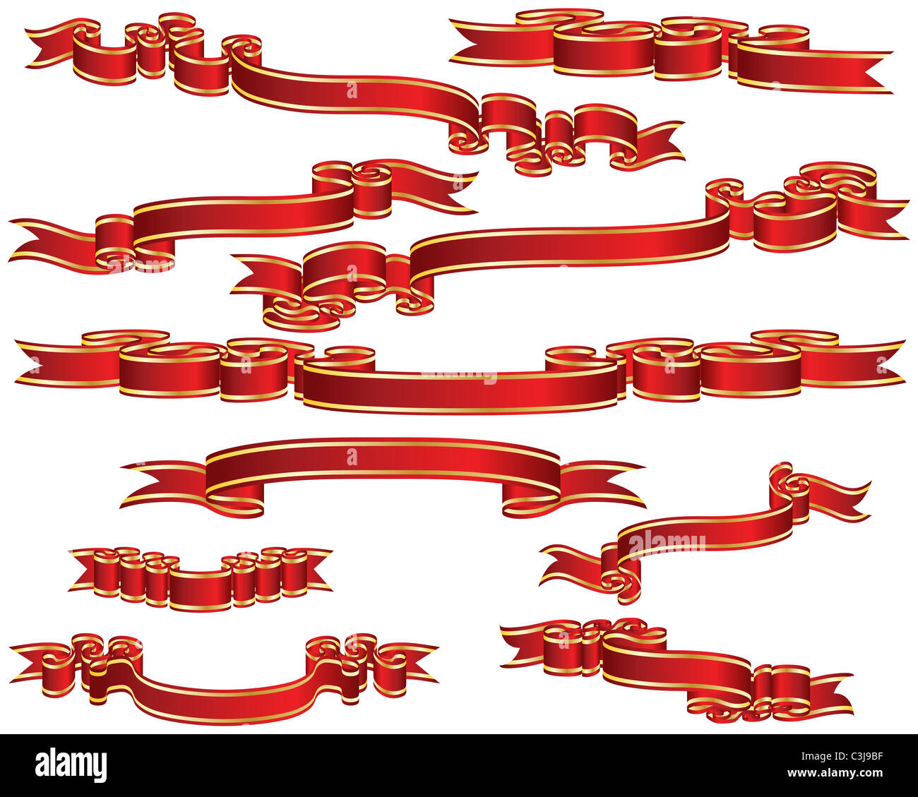 Set of different vector ribbons for design use Stock Photo Alamy