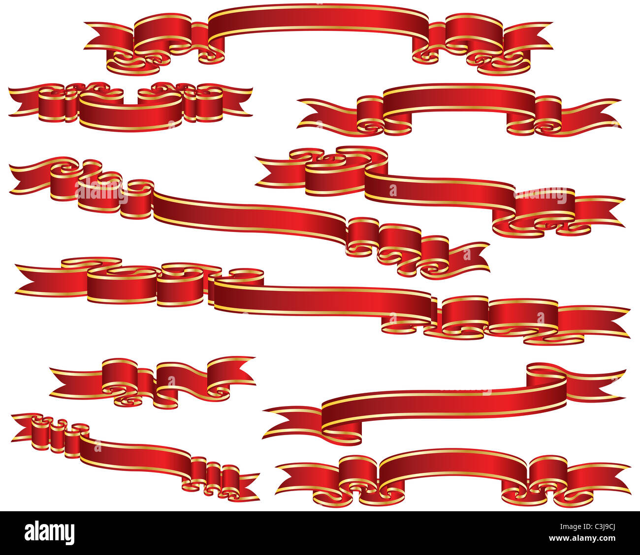 Generic Ribbon Design Set of different vector ribbons for design use Stock Photo - Alamy