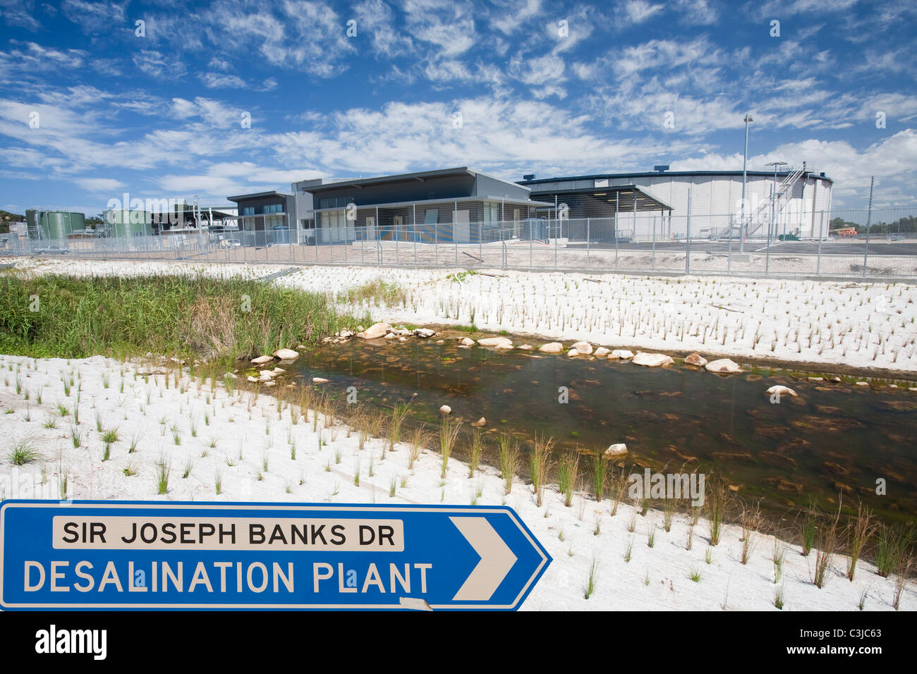 A new multi million $ desalination plant in Sydney, Australia. Stock Photo