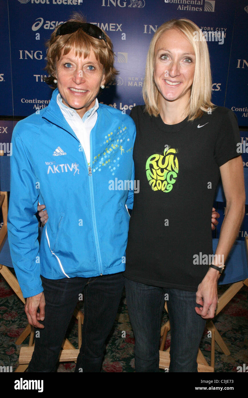 Grete Waitz and Paula Radcliffe ING New York City Marathon press conference held at Tavern on the Green New York City, USA - Stock Photo