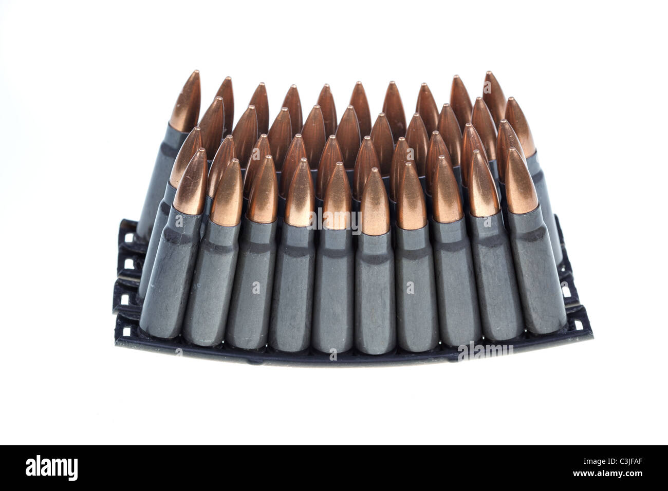 Ammo forAK 47, favorite terrorist gun  Stock Photo