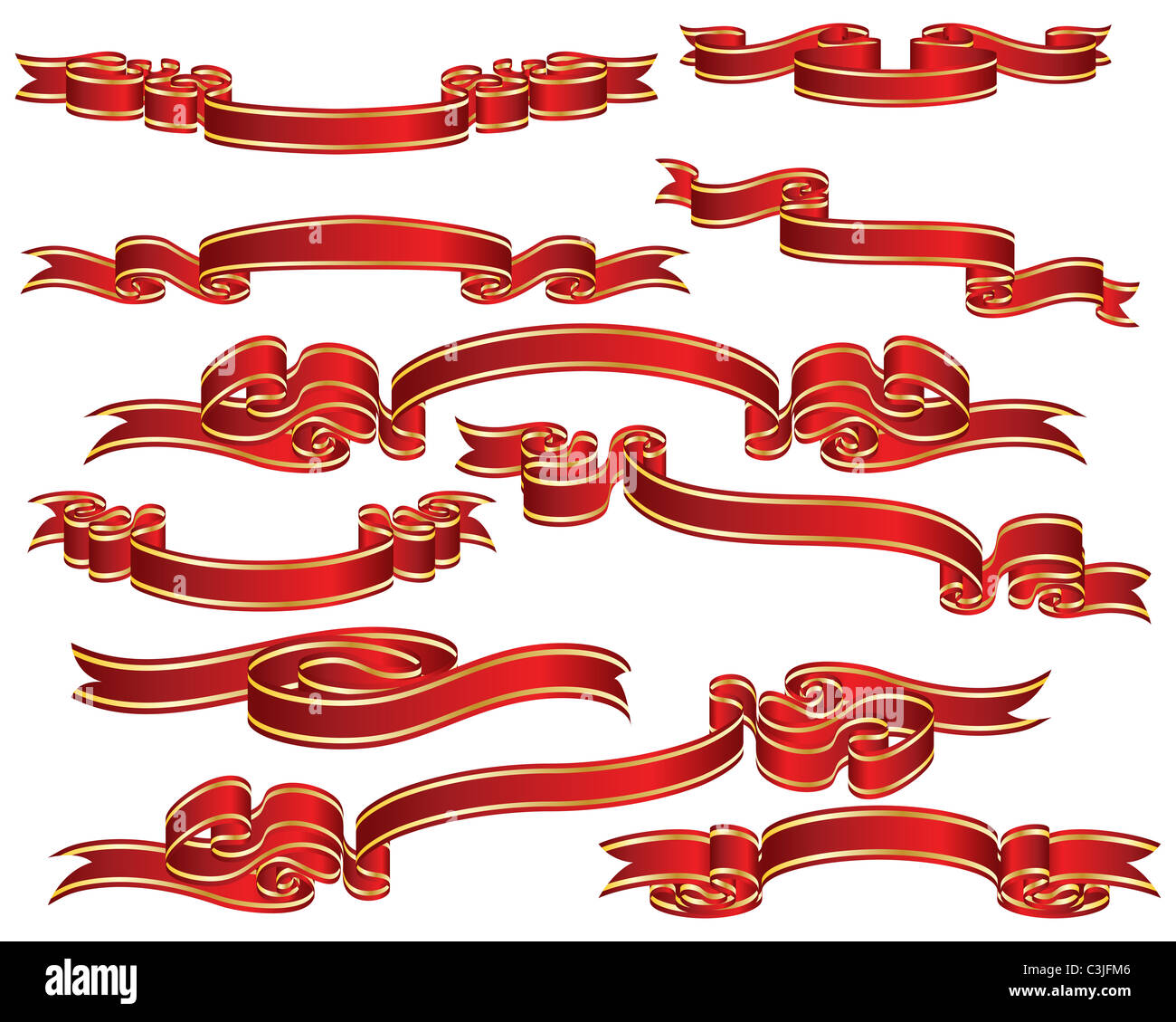Set of different vector ribbons for design use Stock Photo - Alamy