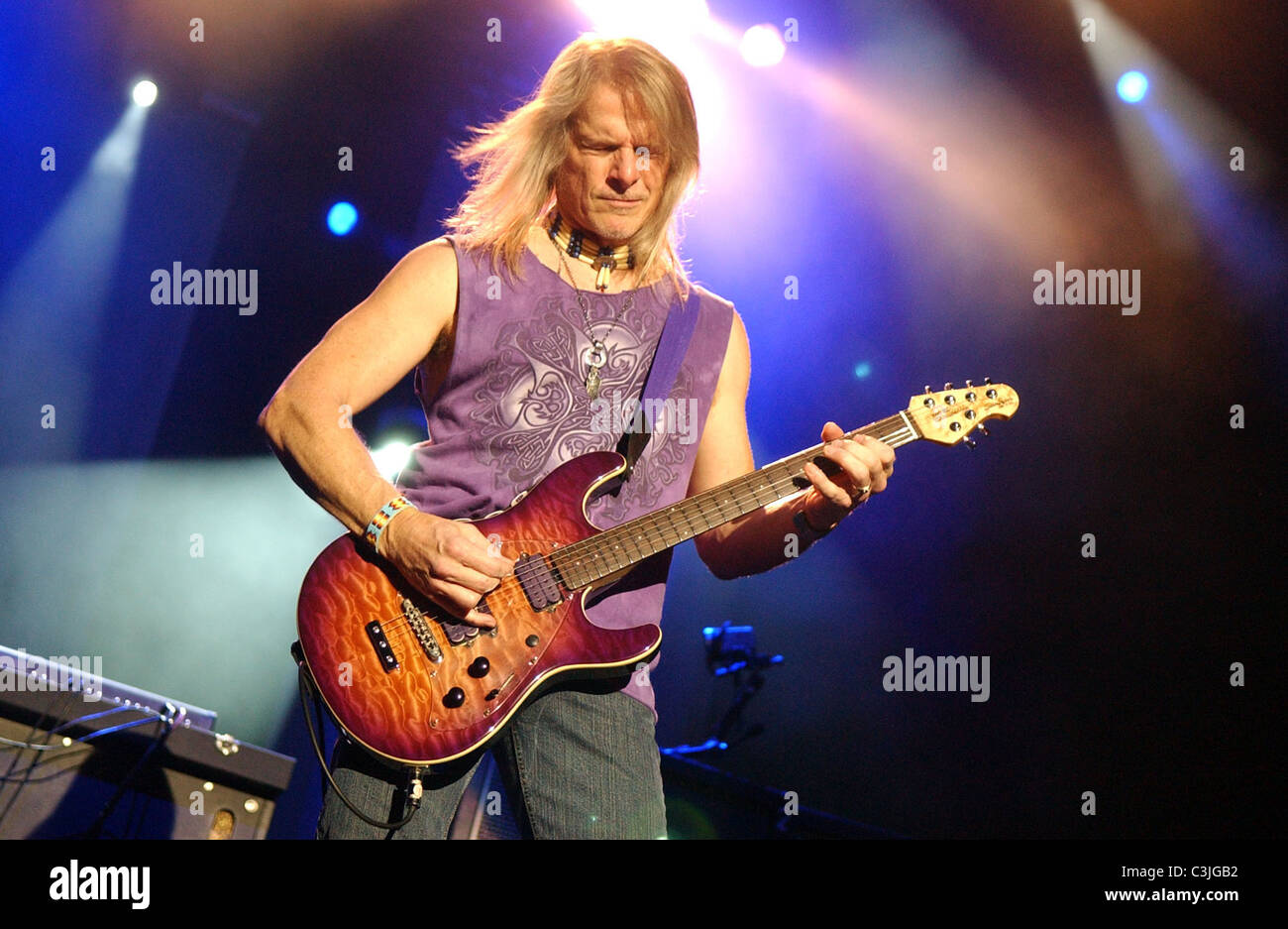 Steve Morse of British rockband Deep Purple performs on stage at ...