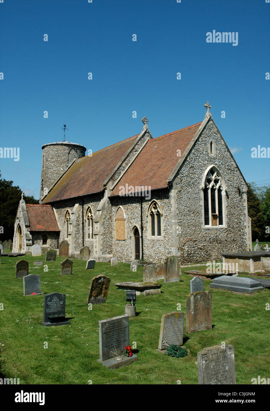 St Mary's Church, Burnham Deepdale, Norfolk, England, UK Stock Photo