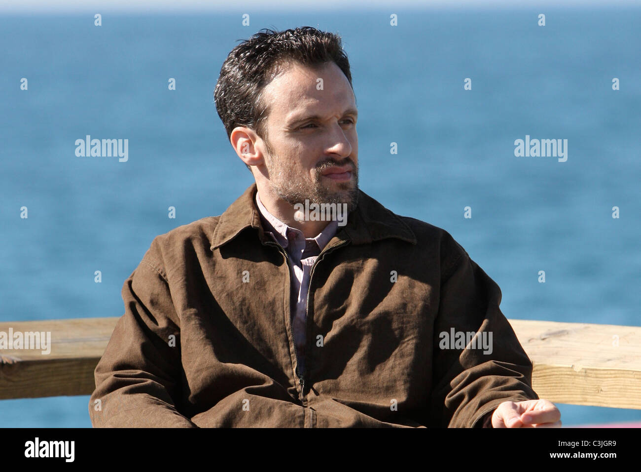 Actor on the set of 'NCIS Los Angeles' filming on Venice Beach Los