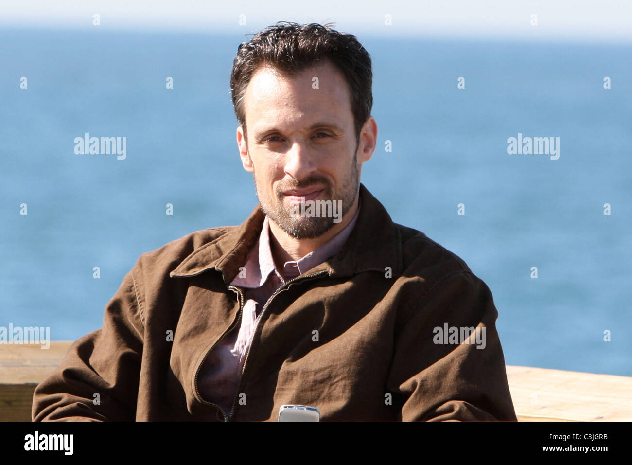 Actor on the set of 'NCIS Los Angeles' filming on Venice Beach Los