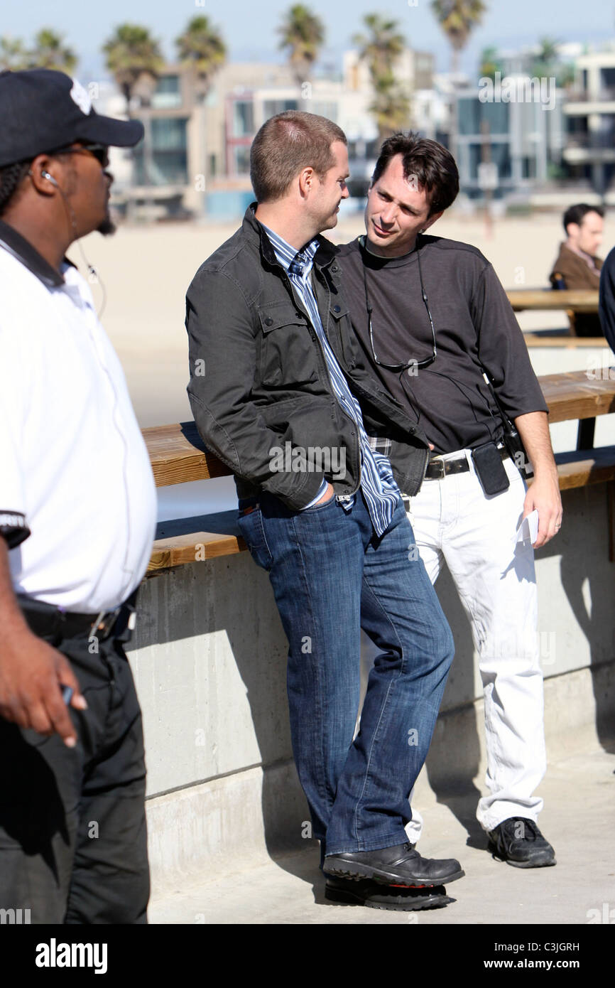 Chris O'Donnell on the set of his television show 'NCIS Los Angeles