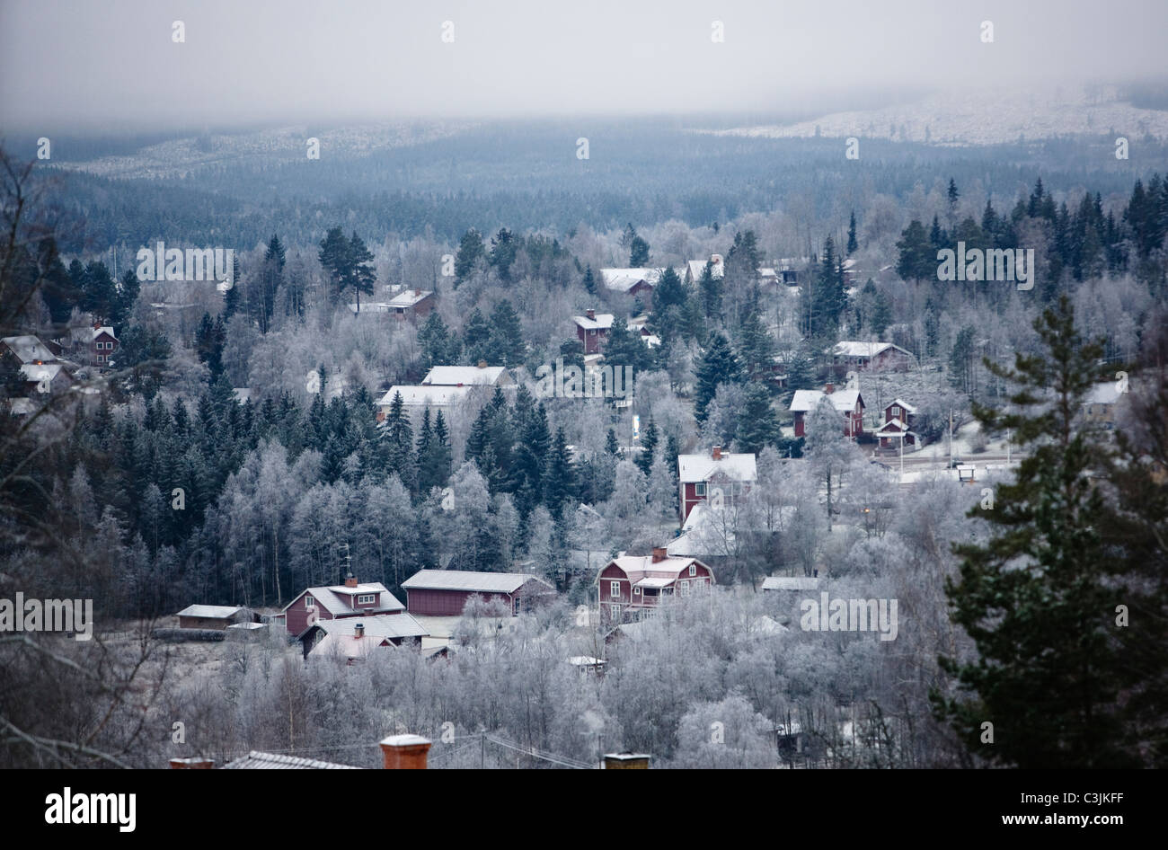 Rural winter landscape Stock Photo