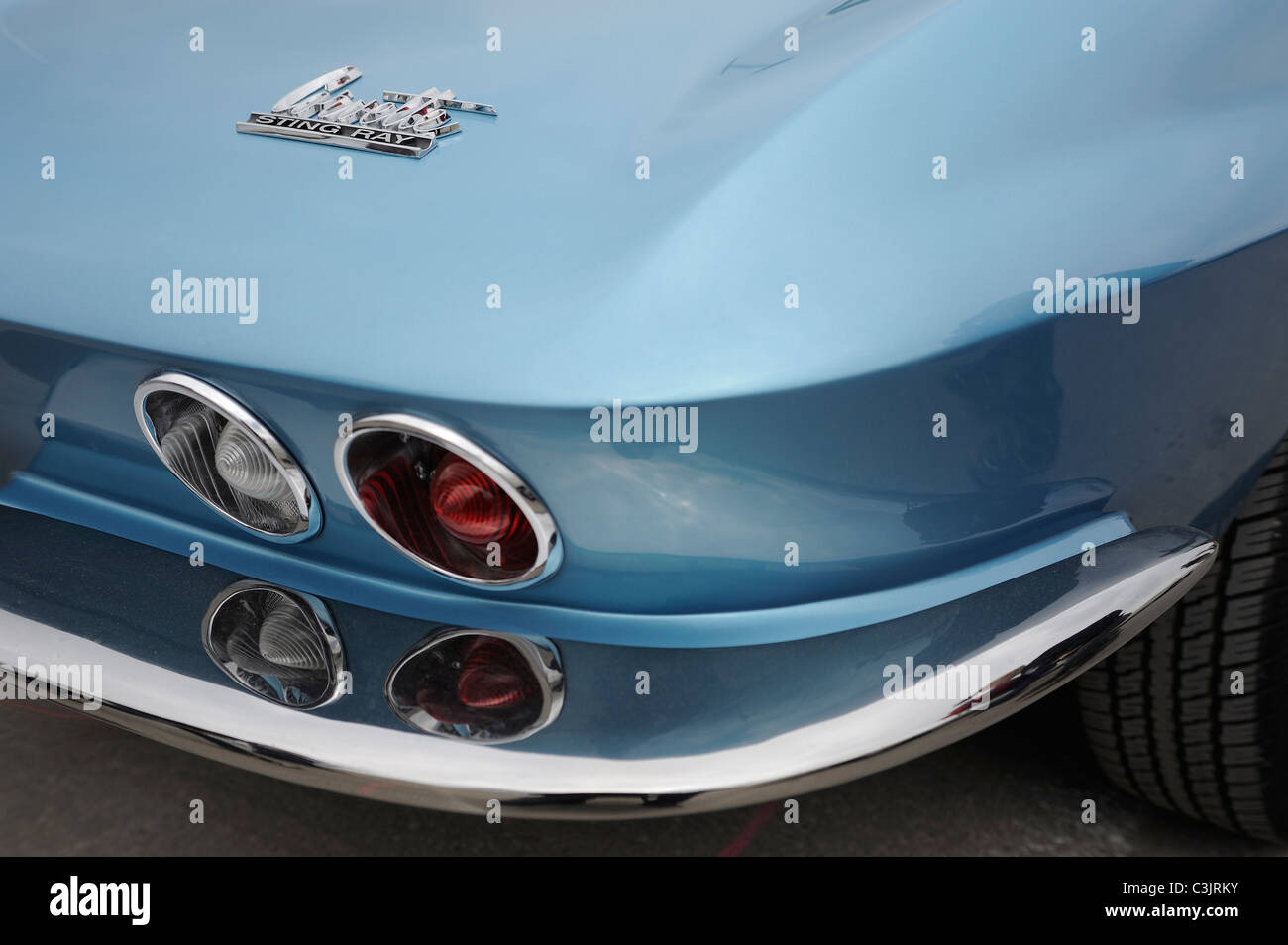Rear of a Corvette oldtimer Stock Photo - Alamy