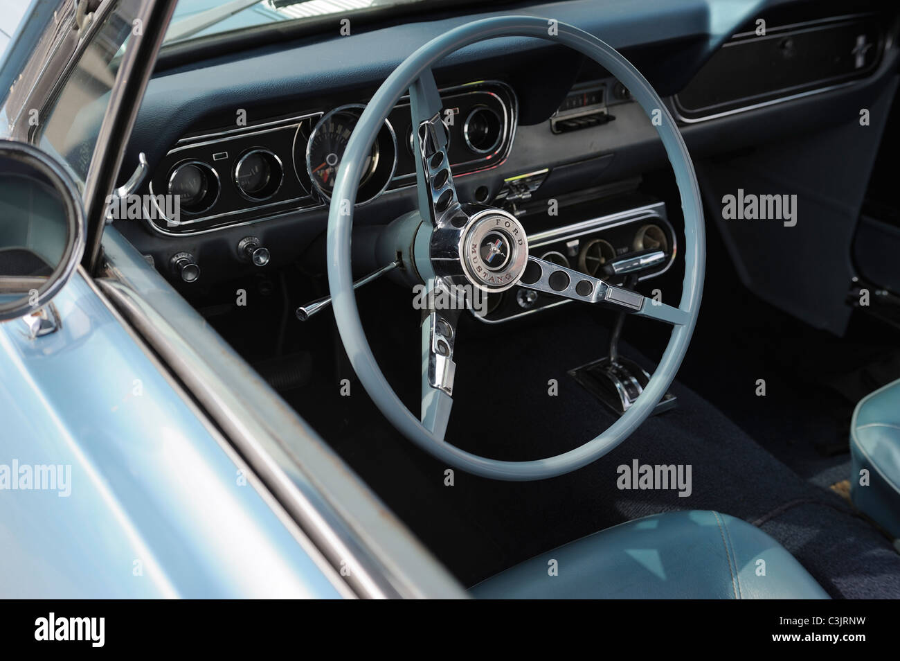 Interior Of A Ford Mustang Oldtimer Stock Photo Alamy