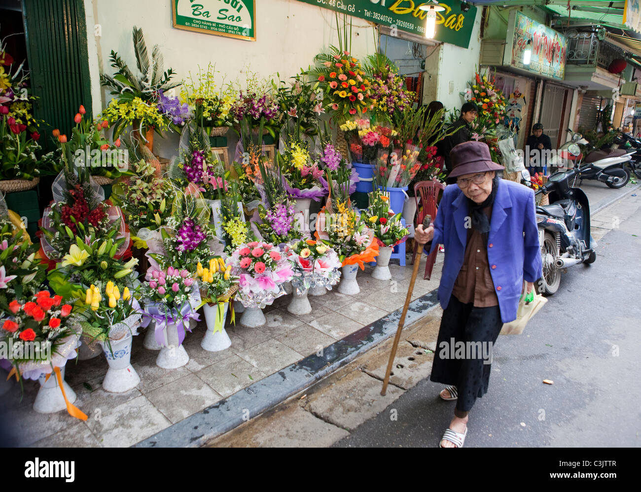 Flower Shop, Hanoi Stock Photo