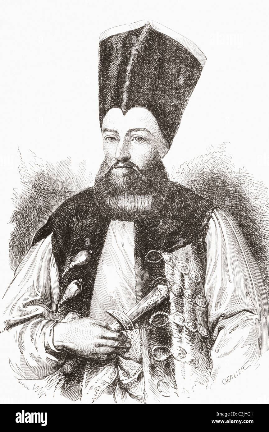 Grigore IV Ghica or Grigore Dimitrie Ghica, 1755 – 1834. Prince of Wallachia, Romania, between 1822 and 1828. Stock Photo