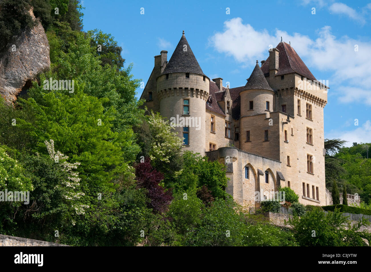 Château de la Malartrie at La Roque Gageac, Dordogne France EU Stock