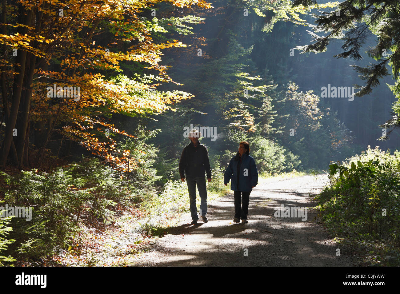 Two women walking through lush hi-res stock photography and images - Alamy