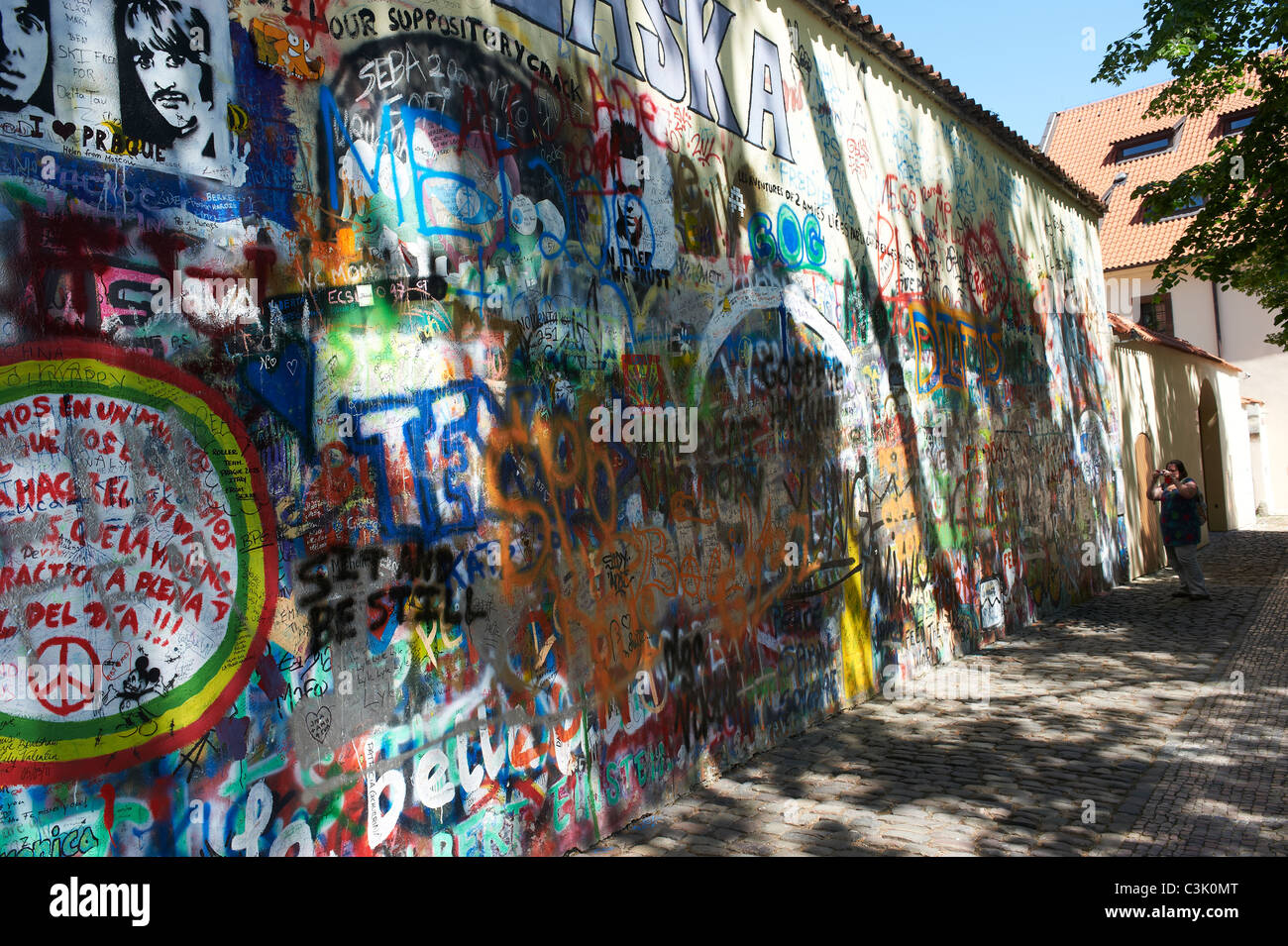 The John Lennon graffiti Wall in Prague, Czech Republic Stock Photo Alamy