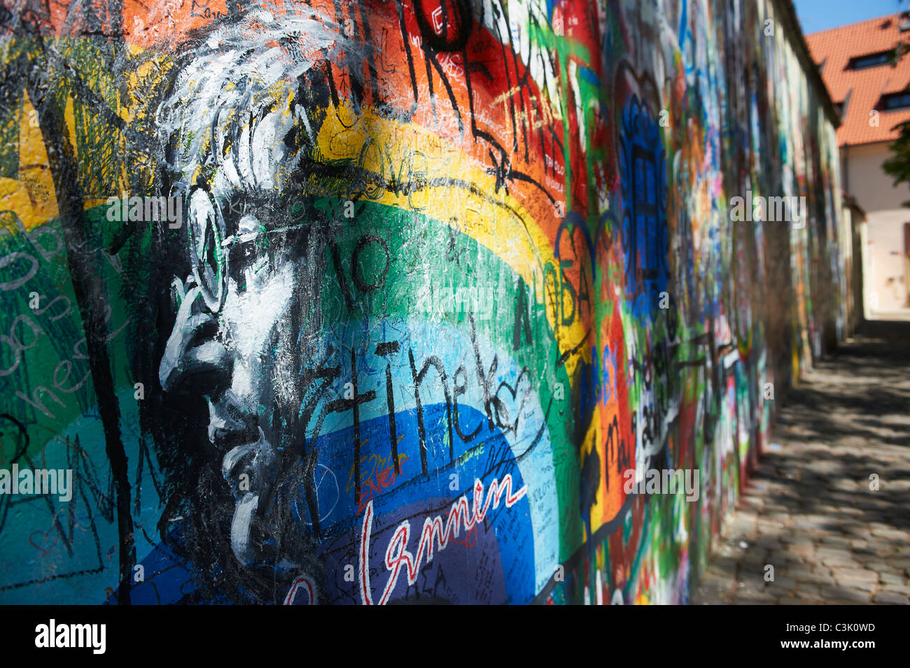 The John Lennon graffiti Wall in Prague, Czech Republic Stock Photo Alamy