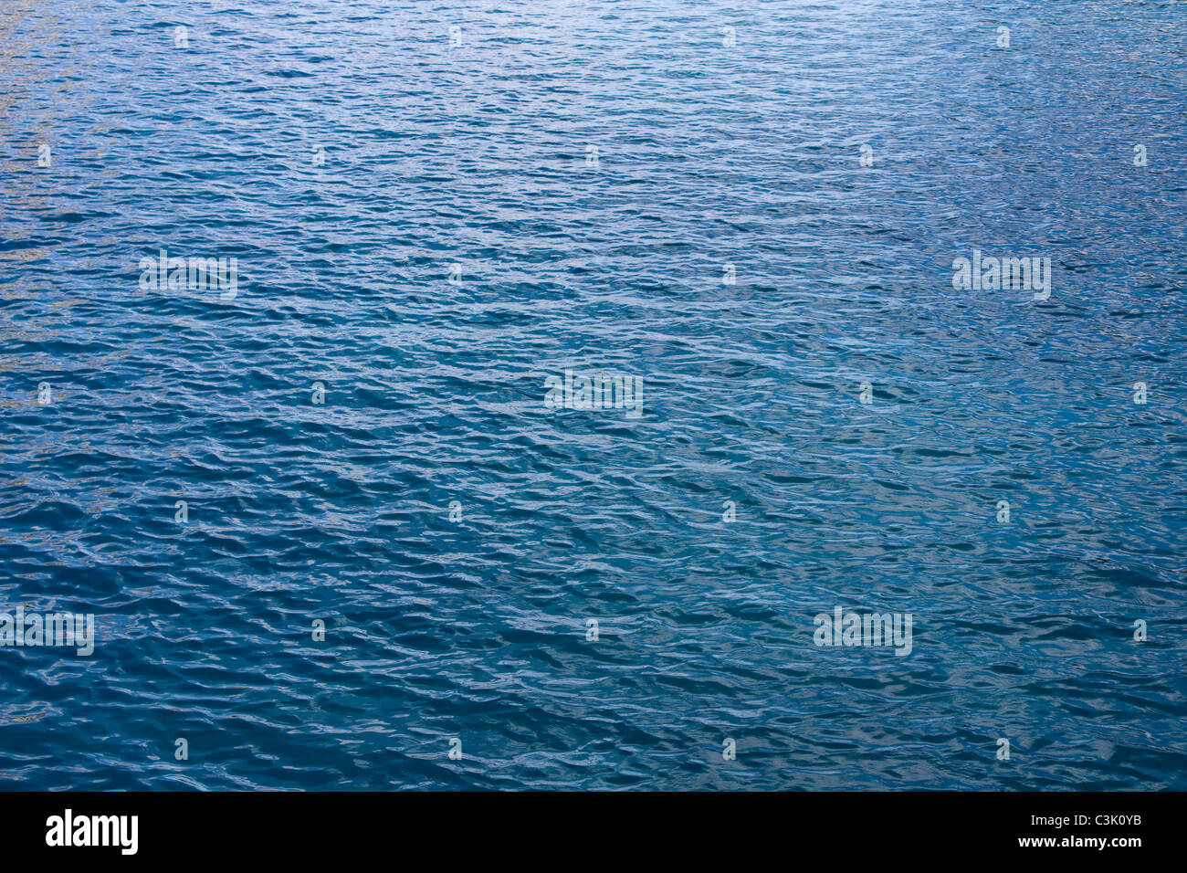 Gentle blue waves of the ocean water Stock Photo