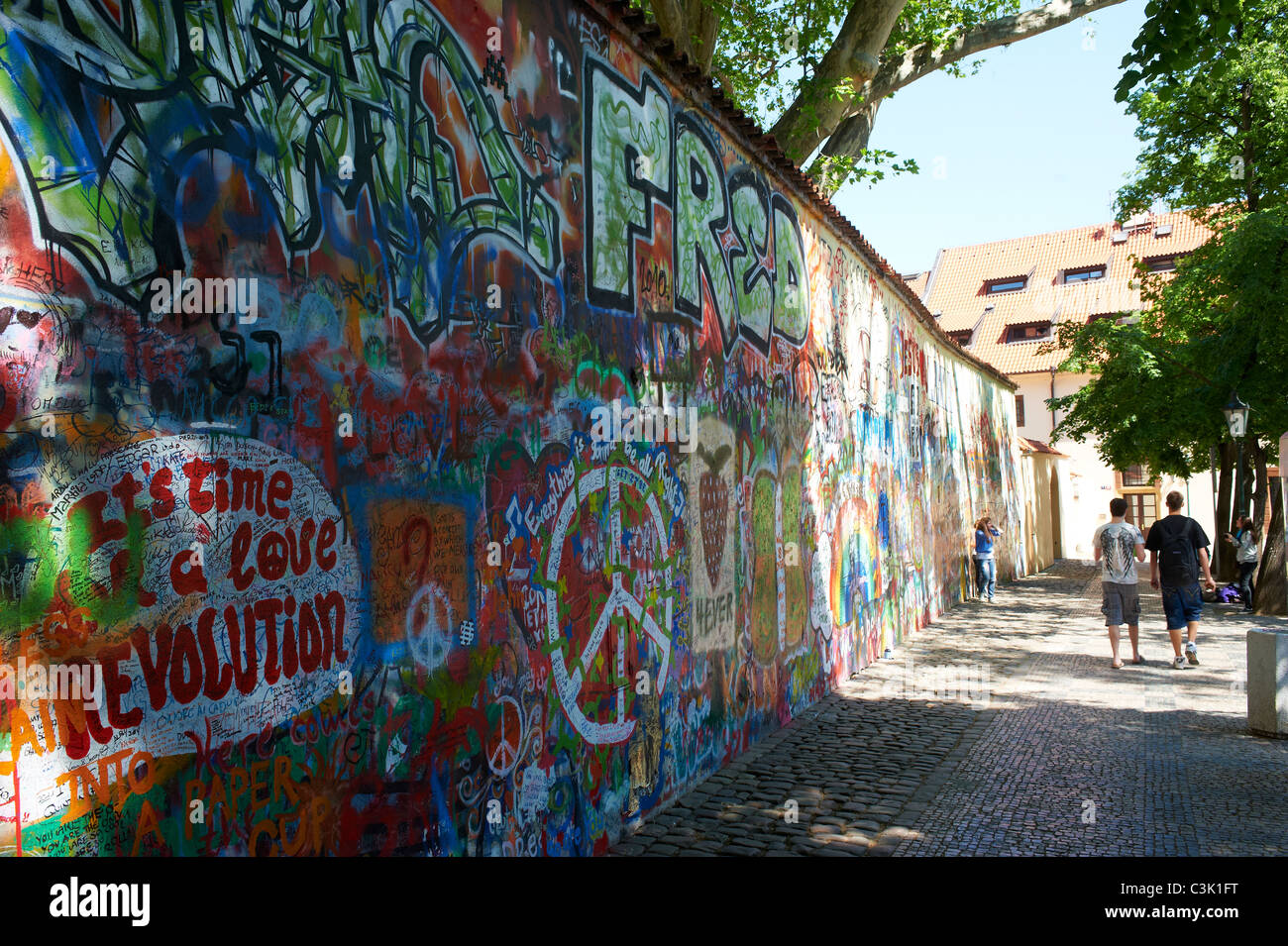 The John Lennon graffiti Wall in Prague, Czech Republic Stock Photo Alamy