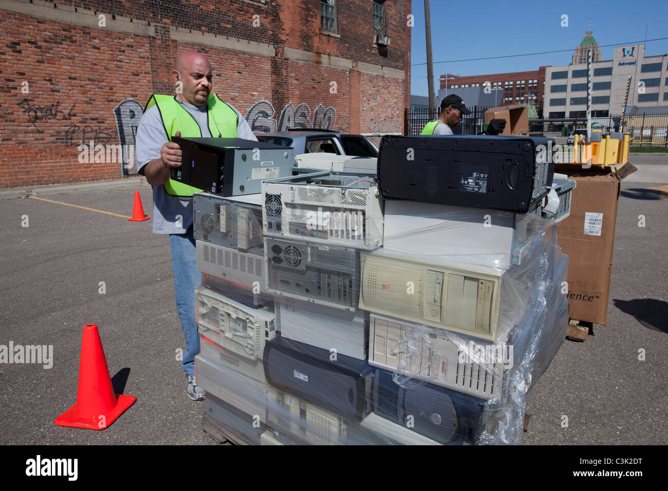 Electronics Waste Recycling Stock Photo