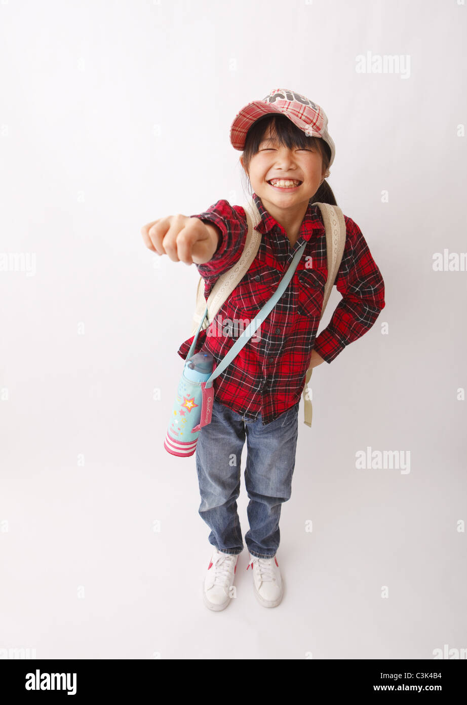 Girl going on excursion Stock Photo